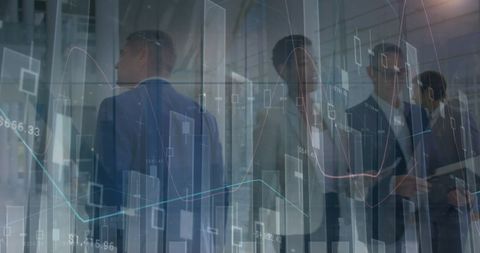 Businesspeople Analyzing Financial Data in Futuristic Office Environment - Download Free Stock Images Pikwizard.com
