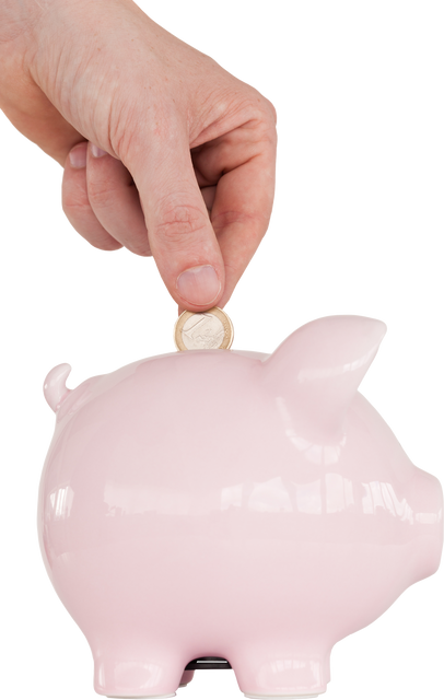 Hand Inserting Coin into Pink Piggy Bank on Transparent Background - Download Free Stock Videos Pikwizard.com