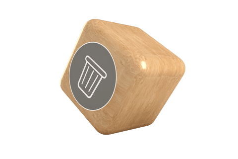 wooden dice with bin icon on transparent background - Download Free Stock Videos Pikwizard.com