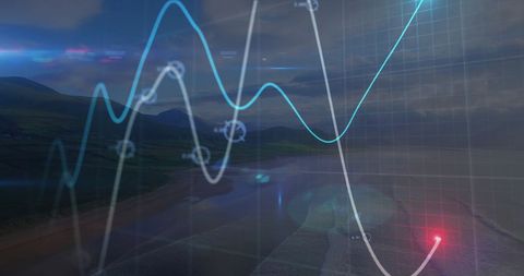 Data Analysis Visualization Over Coastal Landscape - Download Free Stock Images Pikwizard.com