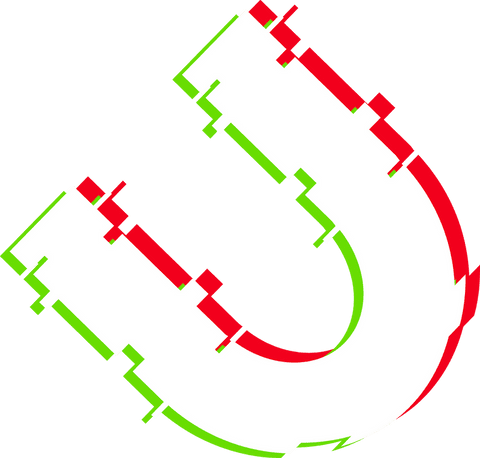 glitch effect horseshoe magnet transparent background design - Download Free Stock Videos Pikwizard.com