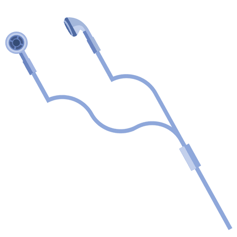 Blue Earphones on Transparent Background for Music and Entertainment - Download Free Stock Videos Pikwizard.com