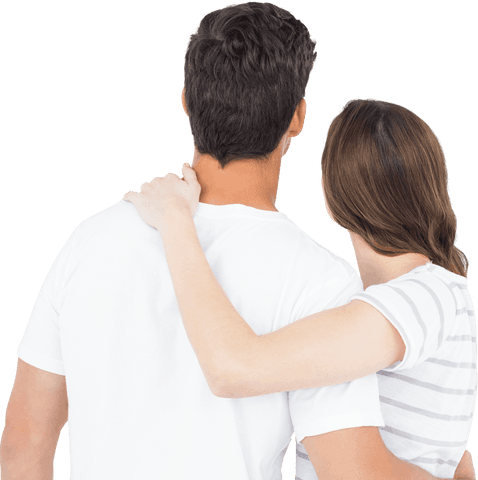 couple transparent background hugging rear view - Download Free Stock Videos Pikwizard.com