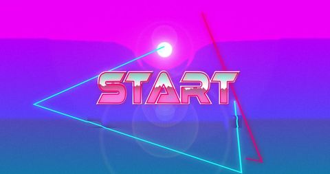 Retro Futuristic Game Graphics with Geometric Design - Download Free Stock Images Pikwizard.com