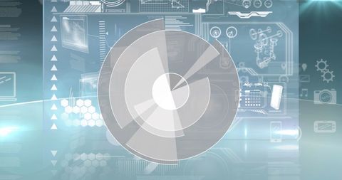 Futuristic Data Processing Interface with Holographic Insights - Download Free Stock Images Pikwizard.com