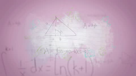 Abstract Math Background with Calculus Equations