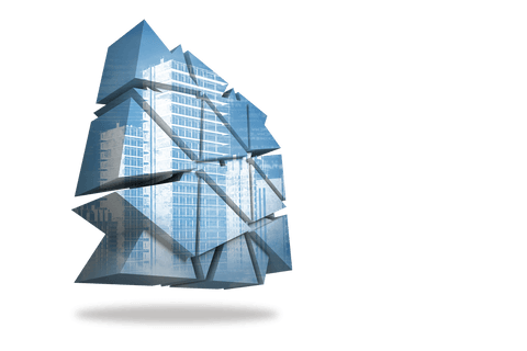 abstract geometric building on transparent background - Download Free Stock Videos Pikwizard.com