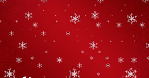 Falling Snowflakes with Christmas Gift and Candy Canes