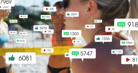 Social Media and Beach Volleyball: Woman Unplugged Yet Connected