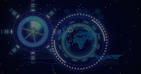 Global Data Processing Technology Connections in Digital Space - Download Free Stock Images Pikwizard.com