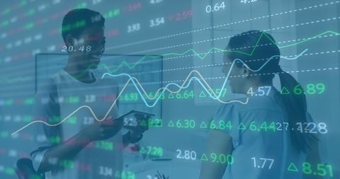 businesswomen analyzing stock market trends in office - Download Free Stock Images Pikwizard.com
