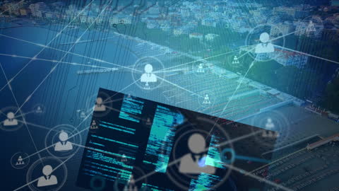 Abstract Networking Connections Over Digital Landscape