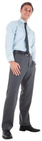 Confident Businessman Poses In Formal Attire On Transparent Background