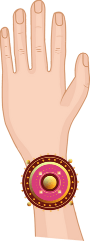 Transparent minimalist bracelet on hand with gold accents