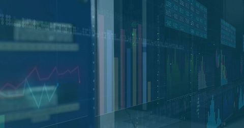 Financial Data Visualization in Modern Server Room - Download Free Stock Images Pikwizard.com