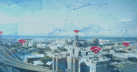 6g technology integration with urban cityscape and connectivity imagery