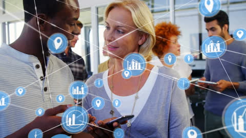 Networking in Modern Office with Technology Overlay