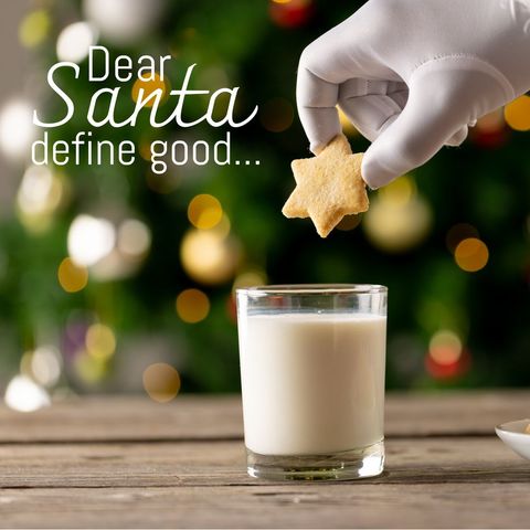 christmas cookie dipping tradition with humorous santa note - Download Free Stock Templates Pikwizard.com