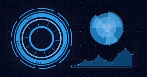 Futuristic Digital Technology Interface with Scanning Graphics - Download Free Stock Images Pikwizard.com