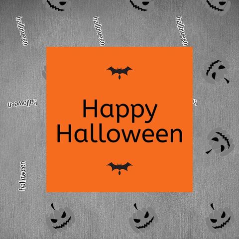 halloween greeting with spooky pumpkins and bats - Download Free Stock Templates Pikwizard.com