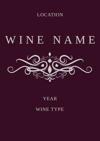 Elegant Ornate Wine Label Template for Branding - Download Free Stock Templates Pikwizard.com