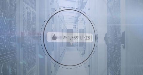 growing likes in digital data center environment - Download Free Stock Images Pikwizard.com