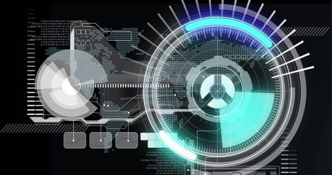 digital interface with futuristic scanning and data processing - Download Free Stock Images Pikwizard.com