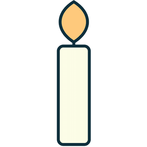 burning candle icon on transparent background for decorations - Download Free Stock Videos Pikwizard.com