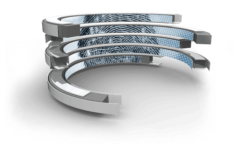 transparent circles fingerprint element digital security concept - Download Free Stock Videos Pikwizard.com