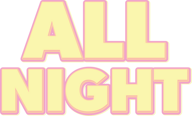 Bright Yellow and Pink Text 'All Night' on Transparent Background - Download Free Stock Videos Pikwizard.com