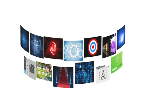 Digital Screens Display Media Icons on Transparent Background - Download Free Stock Videos Pikwizard.com