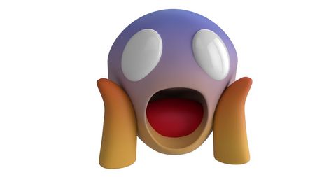 Bright Scream Emoji Face on White Background - Download Free Stock Images Pikwizard.com