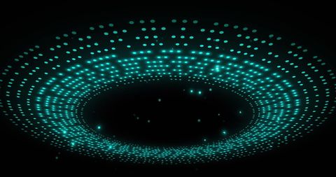 Futuristic Spinning Glowing Blue Circle Pattern