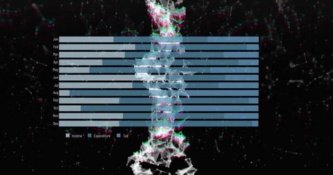 DNA Data Fusion with Monthly Bar Graph - Download Free Stock Images Pikwizard.com