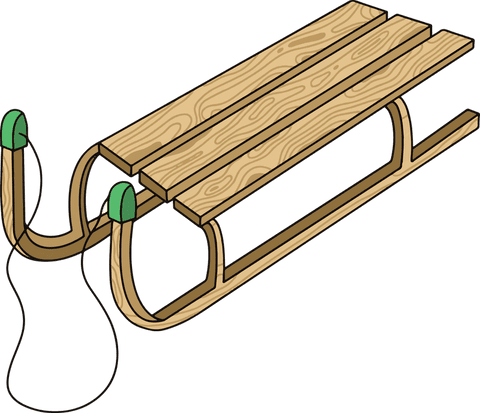 elegant wooden sled with green tips on transparent background - Download Free Stock Videos Pikwizard.com