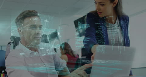 Collaborative Coworkers with Holographic Data Display