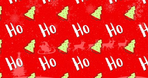 Festive Christmas Pattern with Trees and Cheerful Text - Download Free Stock Images Pikwizard.com