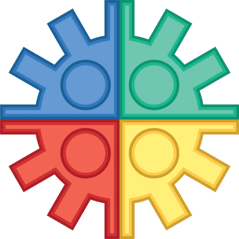 Colorful Gear Shapes Forming Circle on Transparent Background - Download Free Stock Videos Pikwizard.com