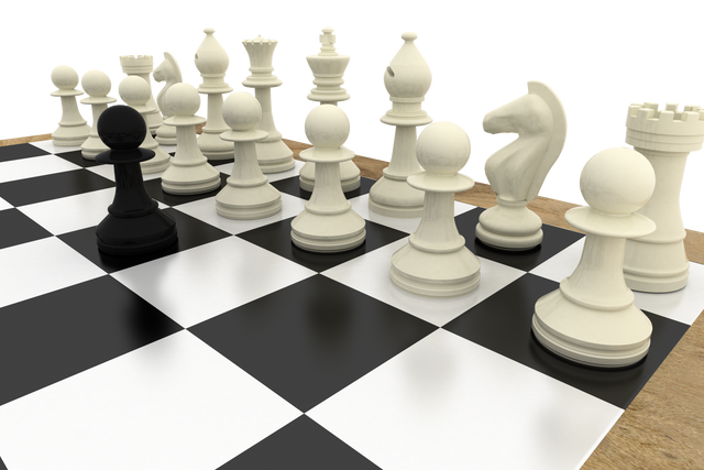 Black Pawn Facing Rows of Transparent White Chess Pieces on Chess Board - Download Free Stock Videos Pikwizard.com