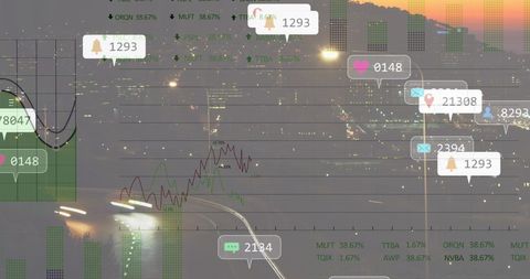 Social Media Integration in Cityscape with Digital Analytics - Download Free Stock Images Pikwizard.com