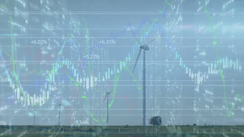 Digital Financial Data Overlay on Wind Turbines