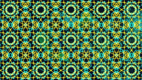 Dynamic Kaleidoscopic Pattern with Geometric Connections