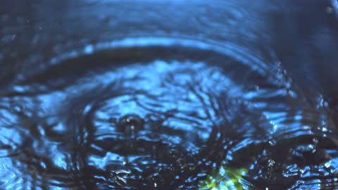 Lime Splashes into Water in Slow Motion with Vivid Ripples