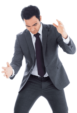 confident businessman in suit expressing with open arms - Download Free Stock Videos Pikwizard.com