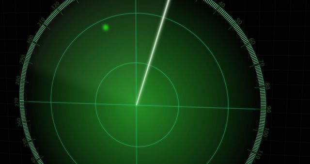 Green Radar Screen Detecting Moving Objects on Dark Background - Download Free Stock Images Pikwizard.com