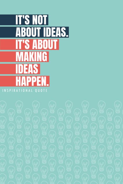 Motivational Poster Encouraging Action Over Ideas - Download Free Stock Templates Pikwizard.com