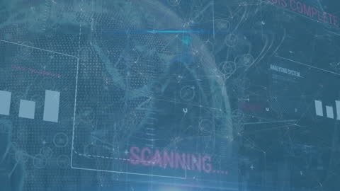 Global Connectivity and Data Processing Animation