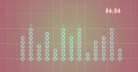 Digital Data Visualization on Pink Grid - Download Free Stock Images Pikwizard.com