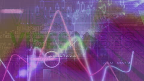 Futuristic Animation of Data Streams and Text Overlay