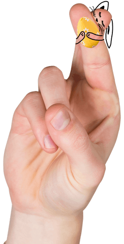 fingers holding cartoon bunny egg on transparent background - Download Free Stock Videos Pikwizard.com